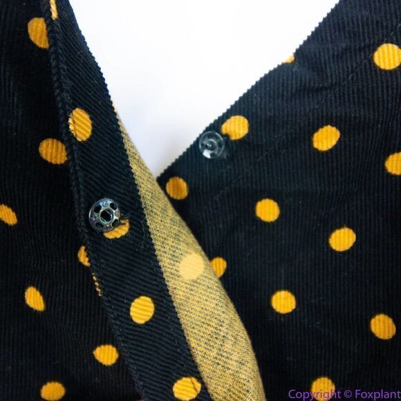 NEW Madewell Corduroy Puff-Sleeve Wrap Top in Oval Dot, S - Picture 8 of 16